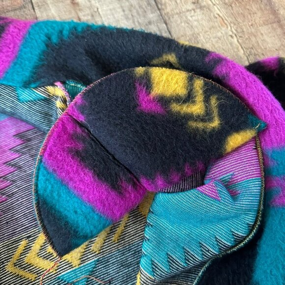 Vintage Village Fair Womens Size M Cardigan Jacket With Aztec Pattern & Pockets - Picture 6 of 7